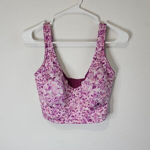 Floral Pink Sports Bra